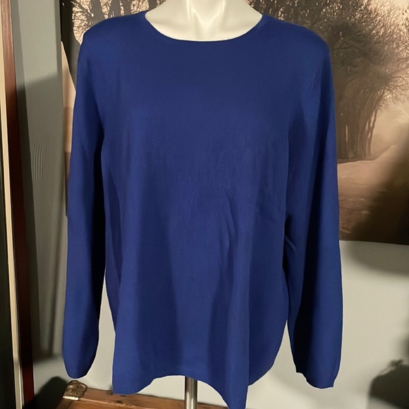 Charter Club Blue Cashmere Sweater - 3X - Picture 1 of 5